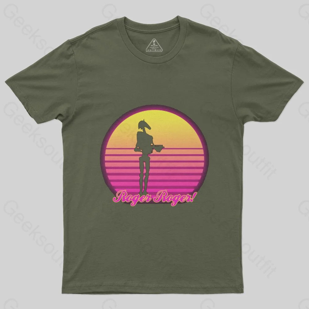 Retro Roger Battle Droid T-Shirt - Geeksoutfit