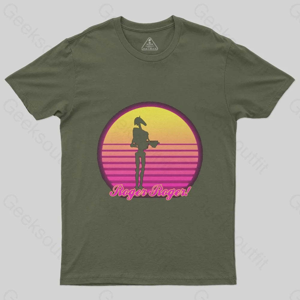 Retro Roger Battle Droid T-Shirt - Geeksoutfit