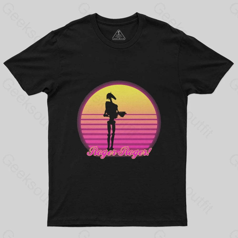Retro Roger Battle Droid T-Shirt - Geeksoutfit