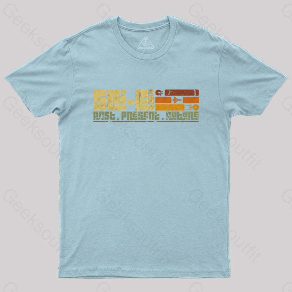 Retro Sci-Fi T-Shirt Light Blue / S