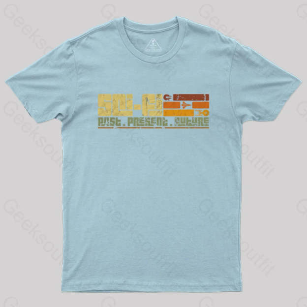 Retro Sci-Fi T-Shirt Light Blue / S