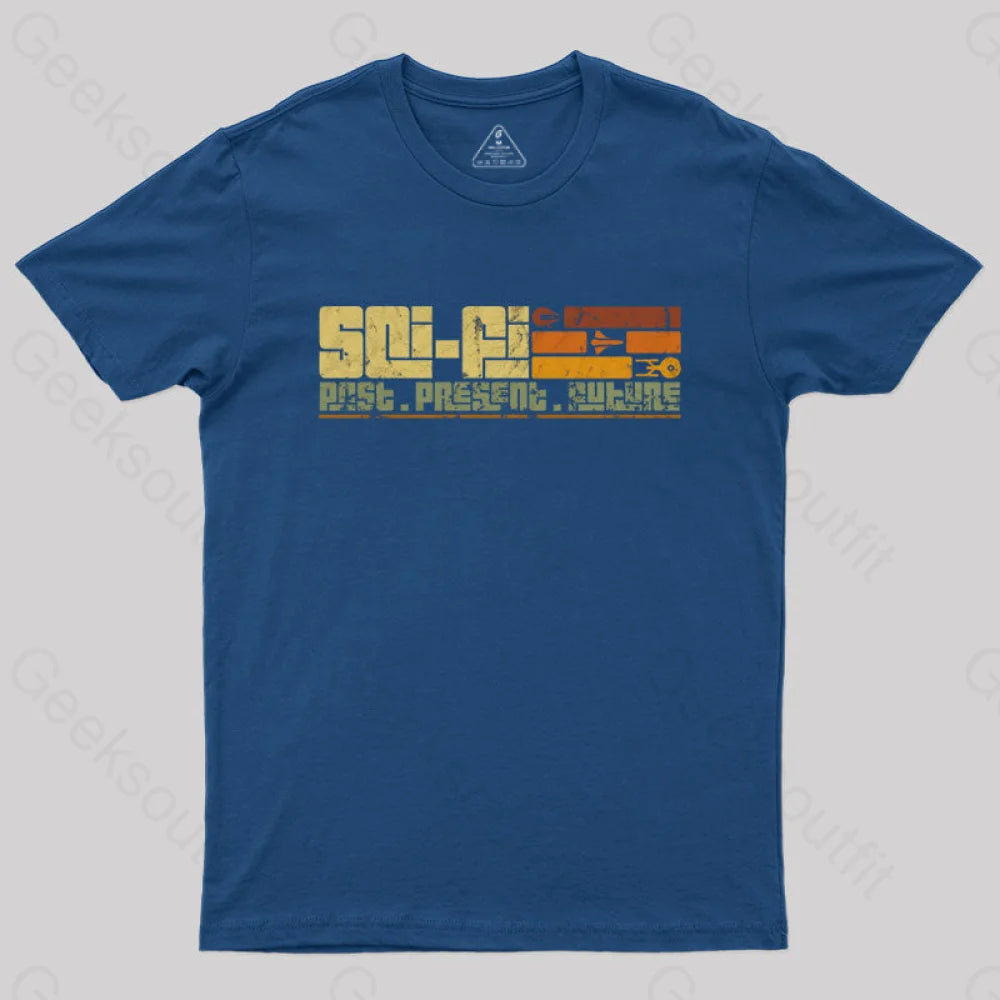 Retro Sci-Fi T-Shirt Navy / S