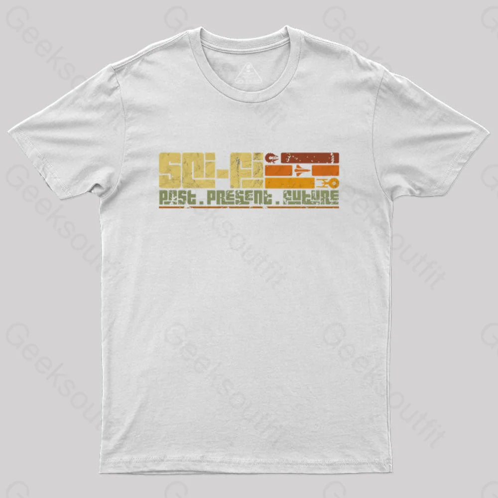 Retro Sci-Fi T-Shirt White / S
