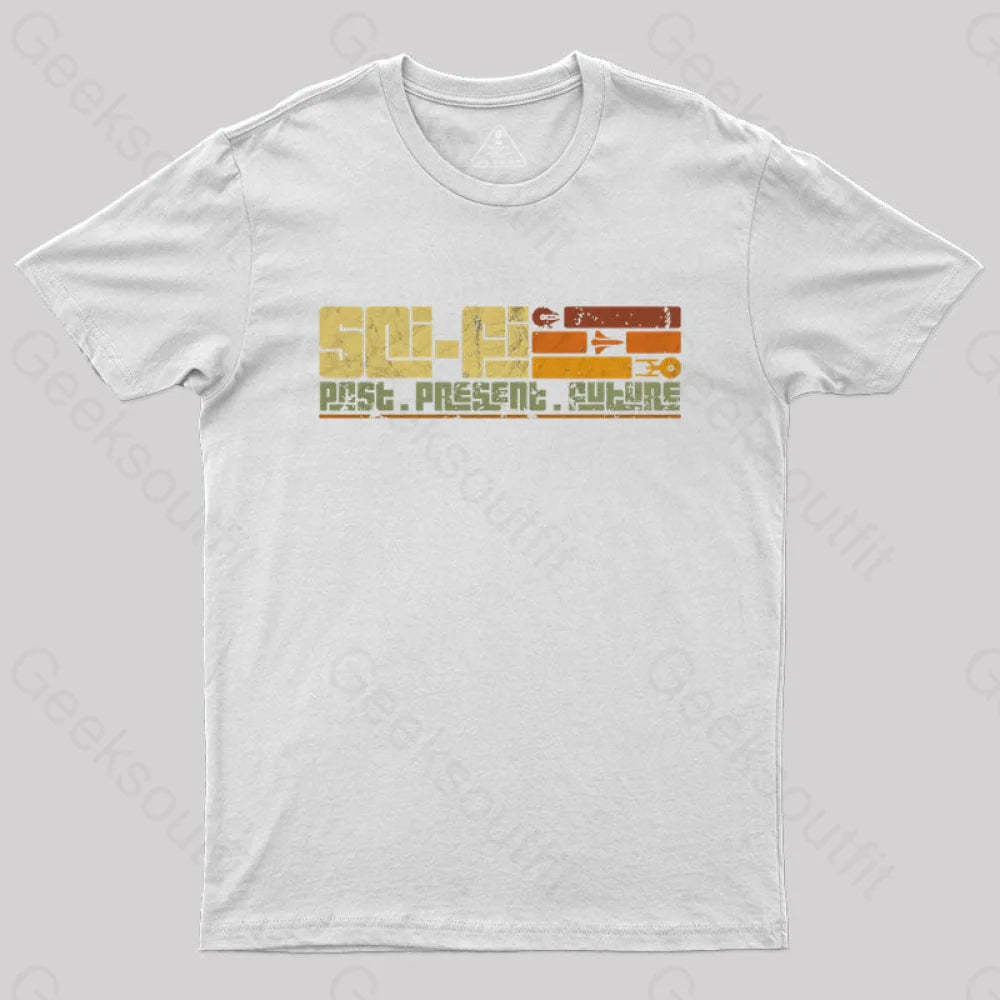 Retro Sci-Fi T-Shirt White / S