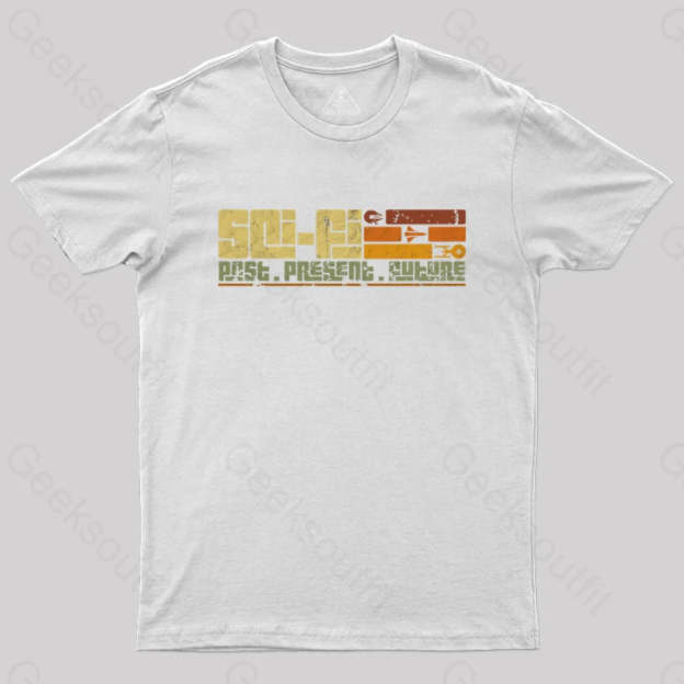 Retro Sci-Fi T-Shirt White / S