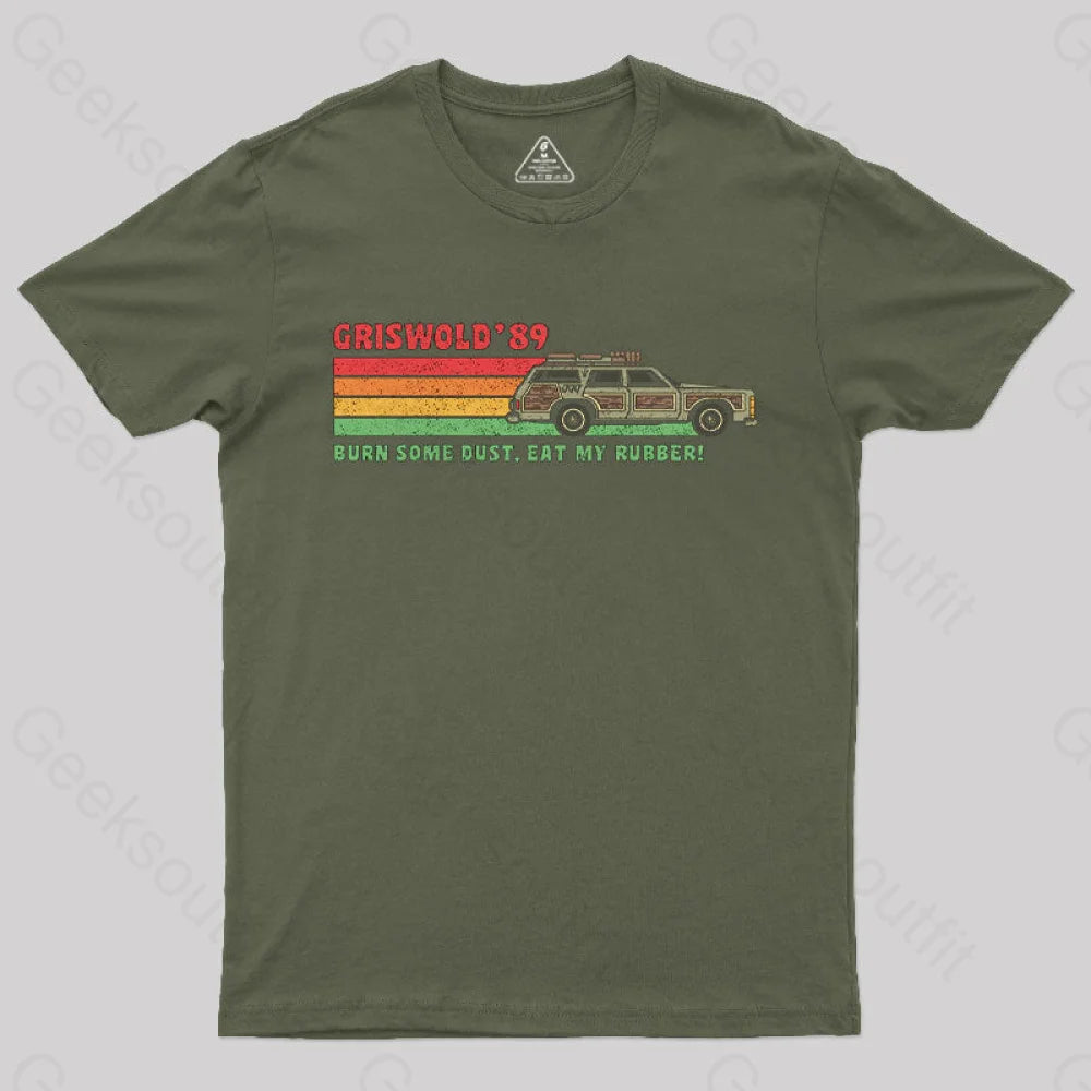 Retro Vacation T-Shirt Army Green / S
