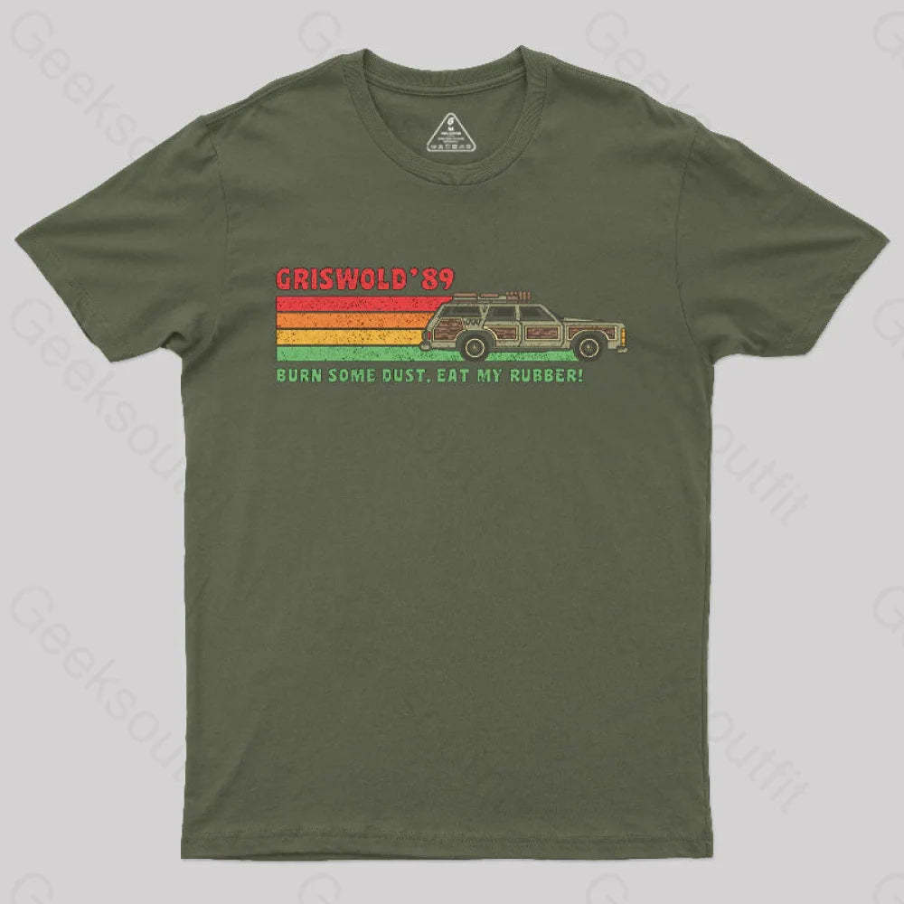 Retro Vacation T-Shirt Army Green / S