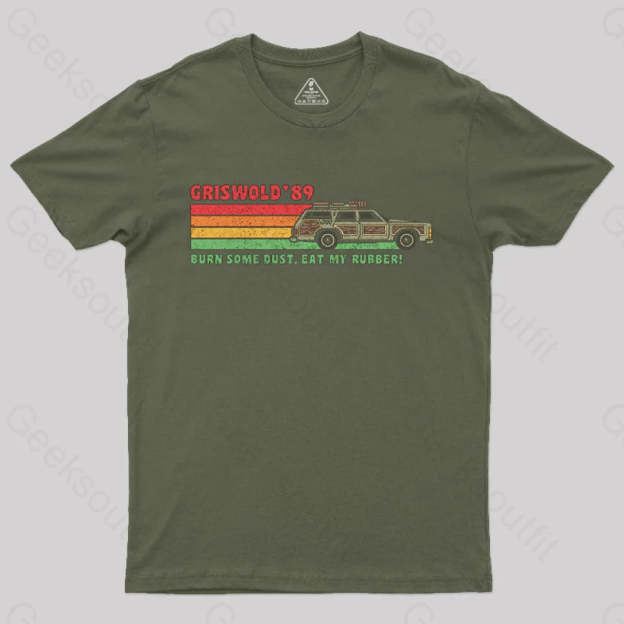 Retro Vacation T-Shirt Army Green / S