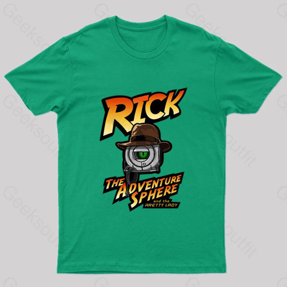 Rick The Adventure Sphere Nerd T-Shirt Green / S
