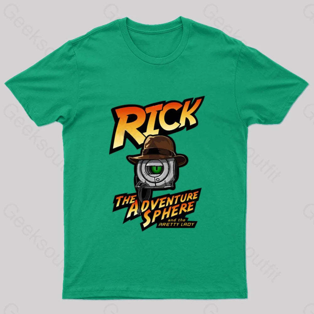 Rick The Adventure Sphere Nerd T-Shirt Green / S