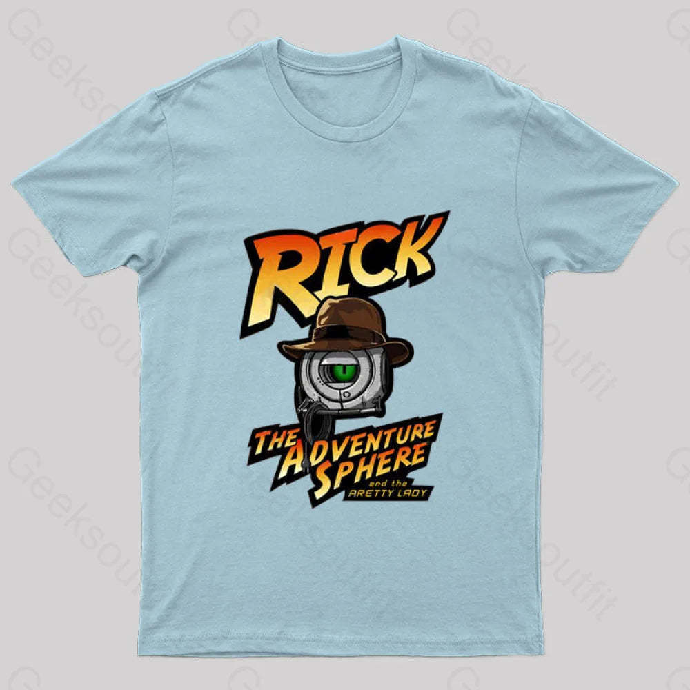 Rick The Adventure Sphere Nerd T-Shirt Light Blue / S