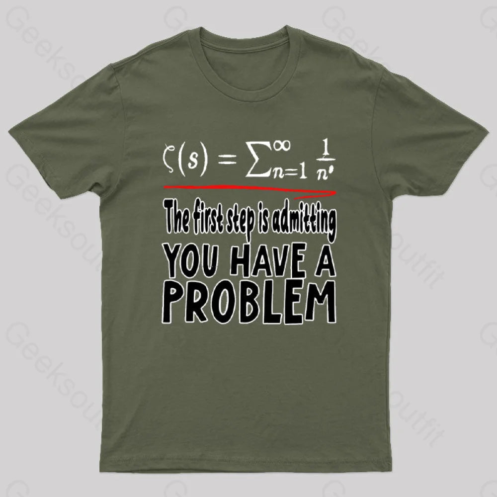 Riemann Hypothesis Essential T-Shirt Army Green / S