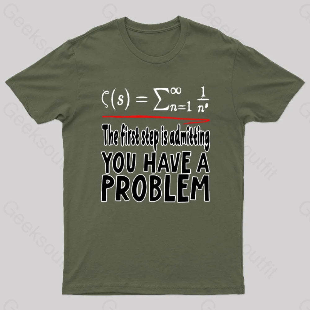 Riemann Hypothesis Essential T-Shirt Army Green / S