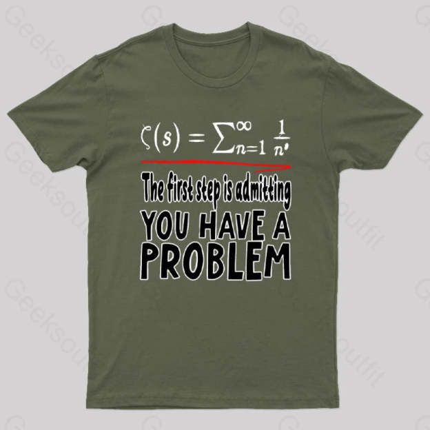 Riemann Hypothesis Essential T-Shirt Army Green / S