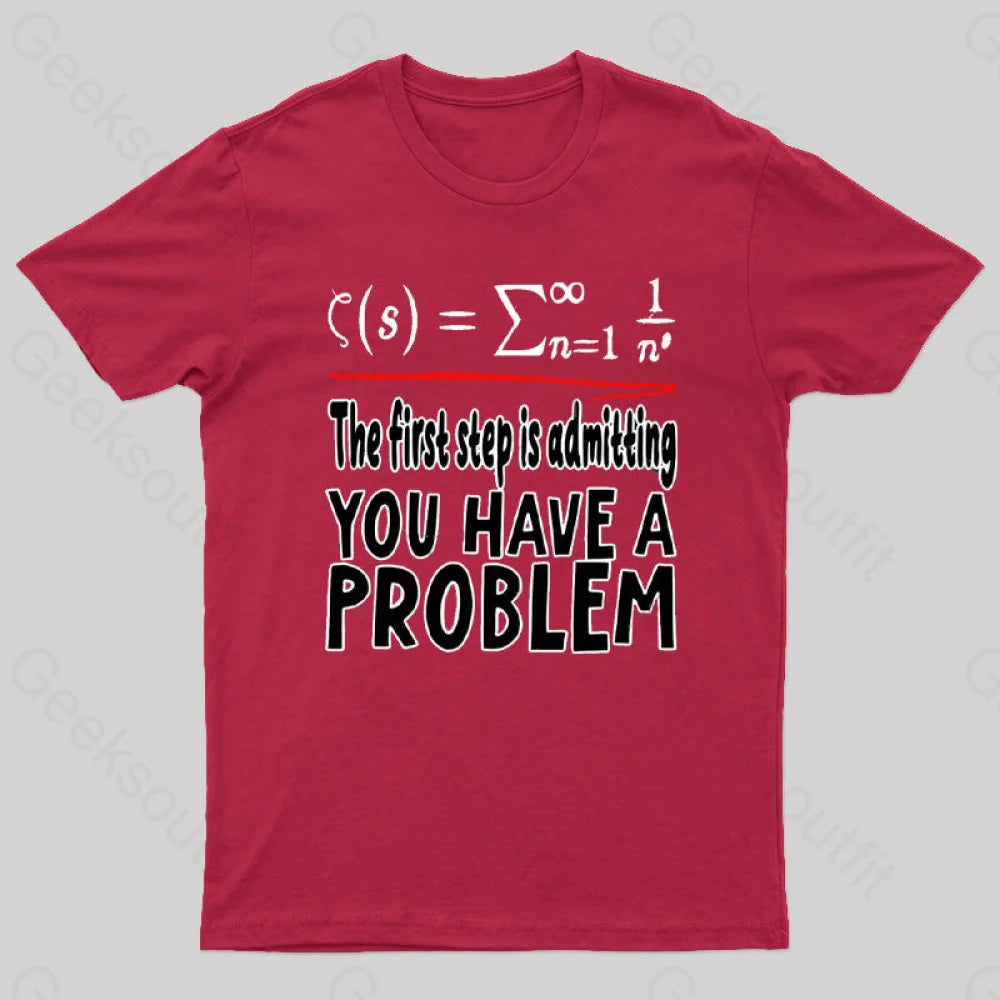 Riemann Hypothesis Essential T-Shirt Red / S