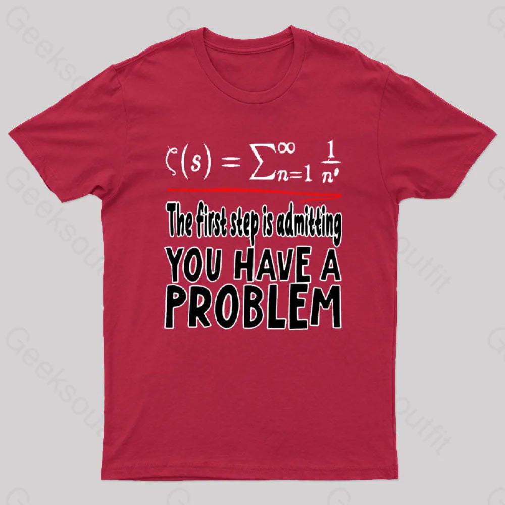 Riemann Hypothesis Essential T-Shirt Red / S
