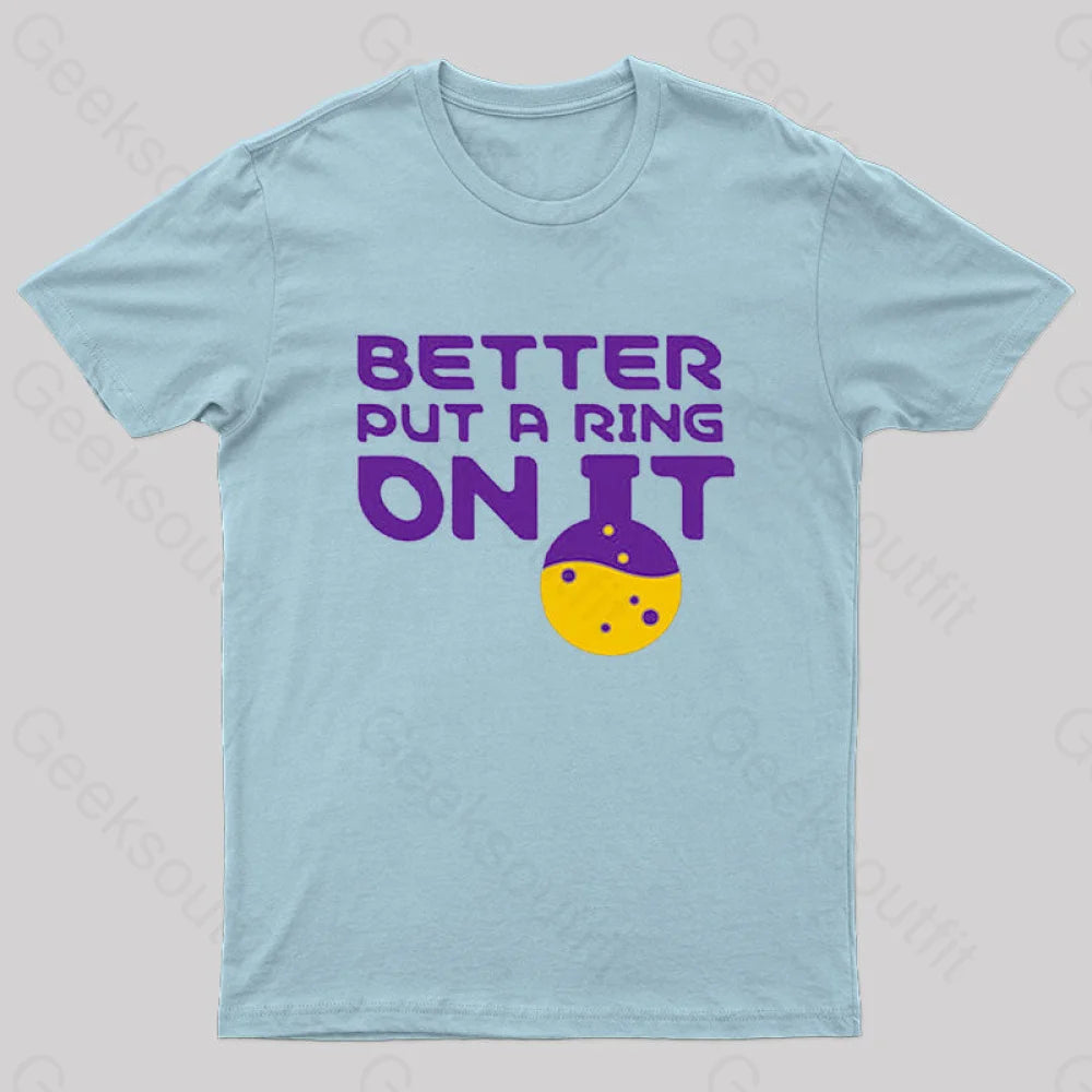 Ring On It Geek T-Shirt Light Blue / S