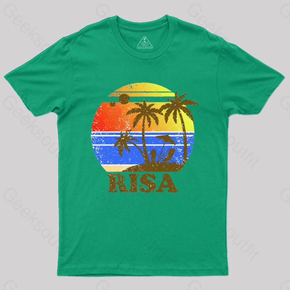 Risa Retro 2 T-Shirt Green / S