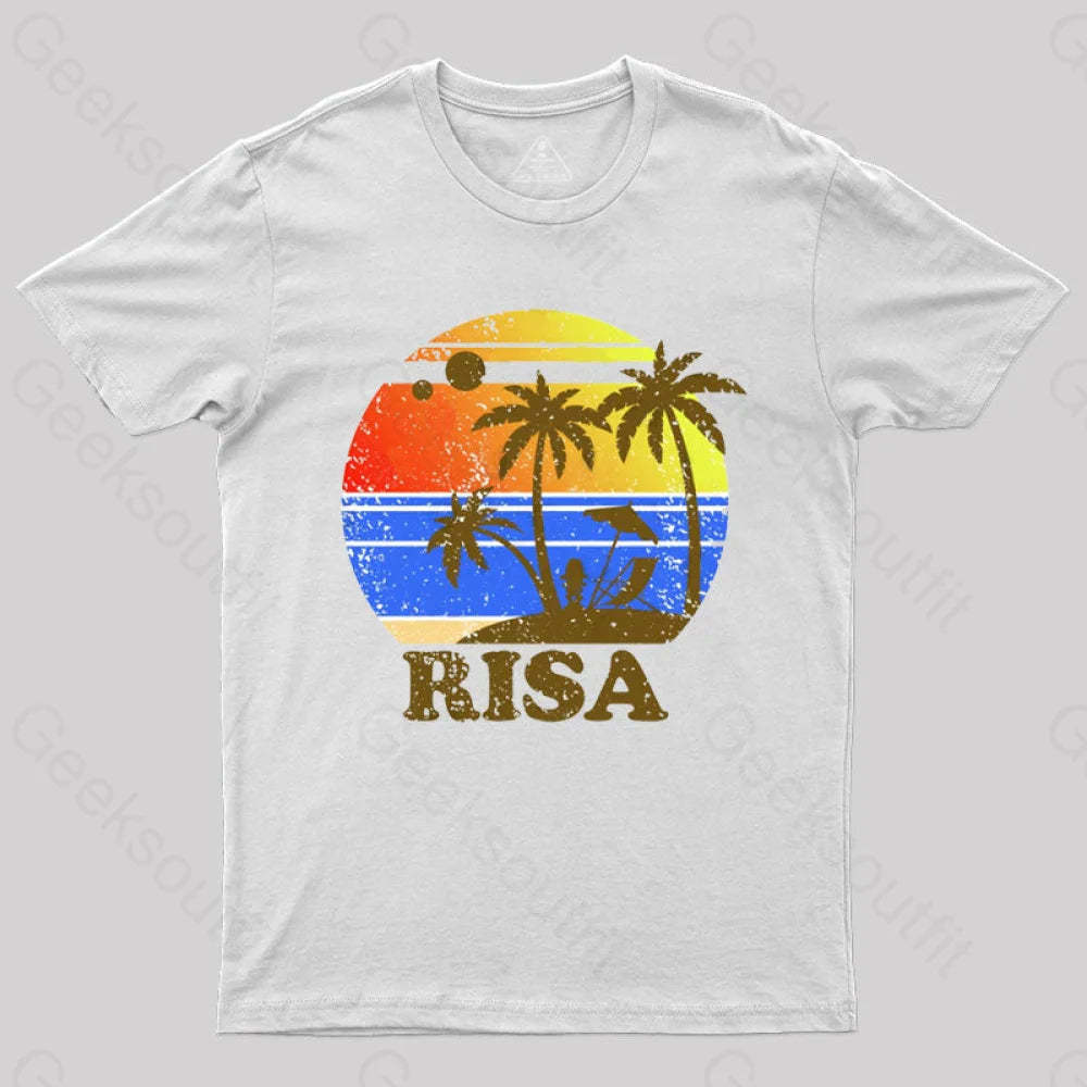 Risa Retro 2 T-Shirt White / S