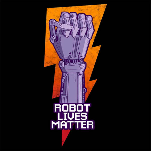 Robot Lives Matter Asimov Classic Nerd T-Shirt