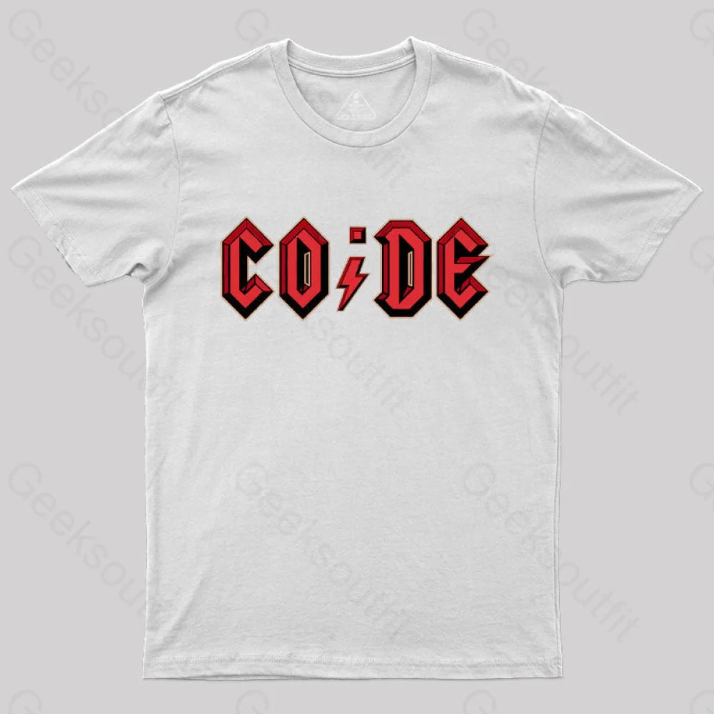 Rock And Code T-Shirt White / S