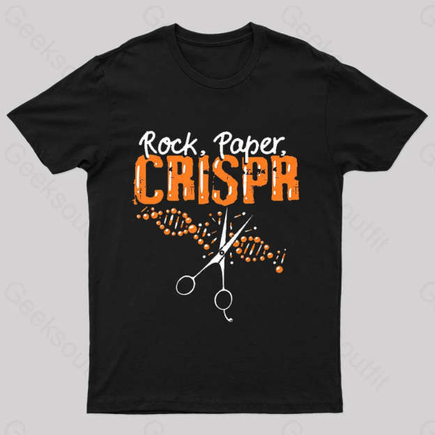 Rock Paper Chrispr Nerd T-Shirt Black / S