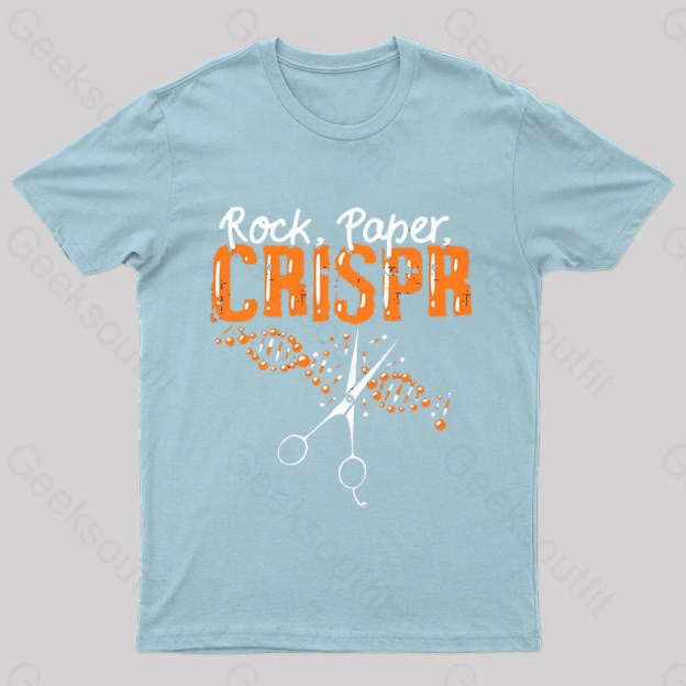 Rock Paper Chrispr Nerd T-Shirt Light Blue / S
