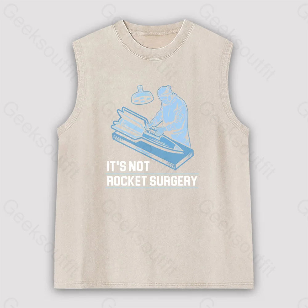 Rocket Surgery Unisex Washed Tank Apricot / S