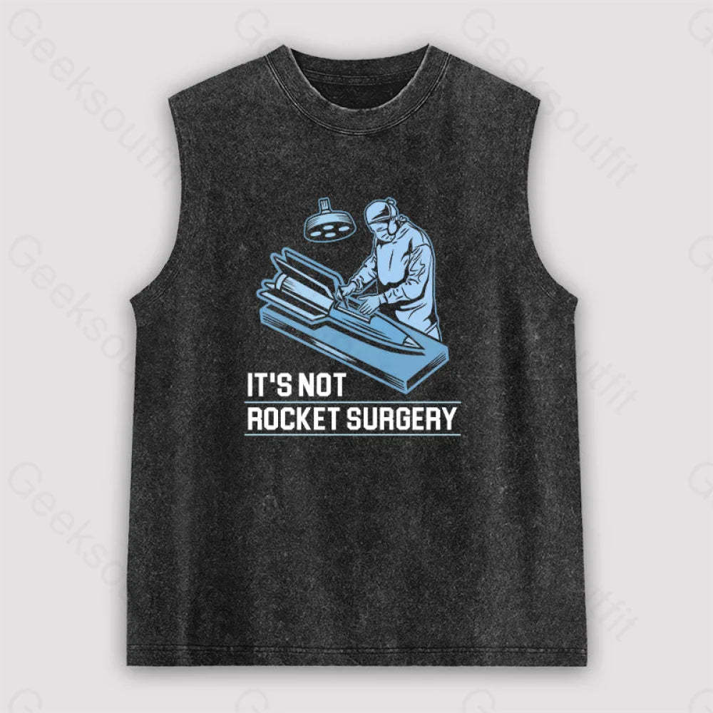 Rocket Surgery Unisex Washed Tank Black / S