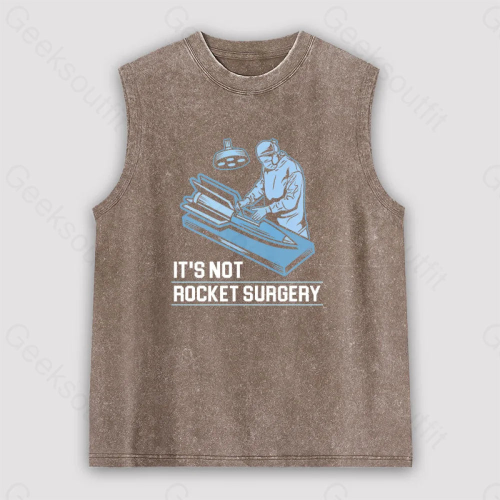 Rocket Surgery Unisex Washed Tank Brown / S