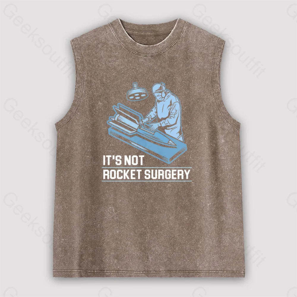 Rocket Surgery Unisex Washed Tank Brown / S