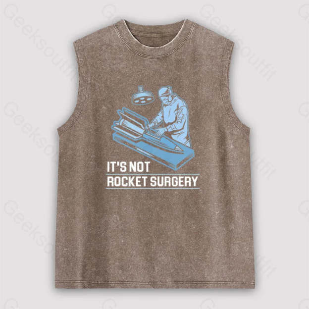 Rocket Surgery Unisex Washed Tank Brown / S