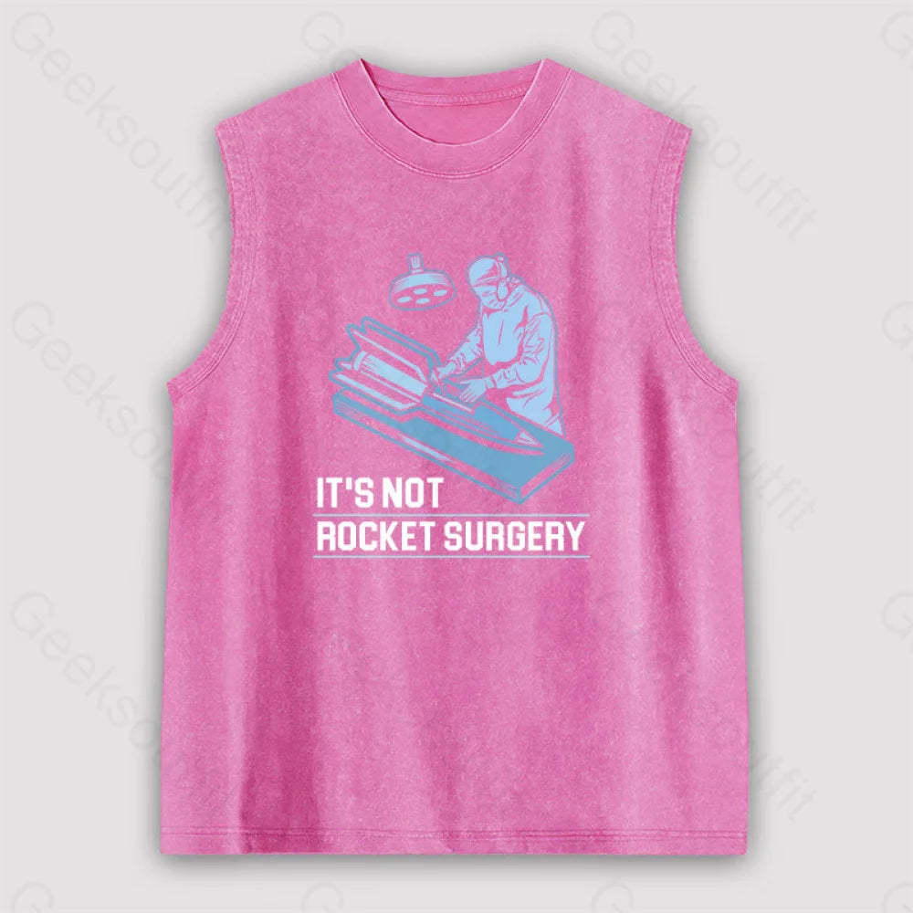 Rocket Surgery Unisex Washed Tank Pink / S