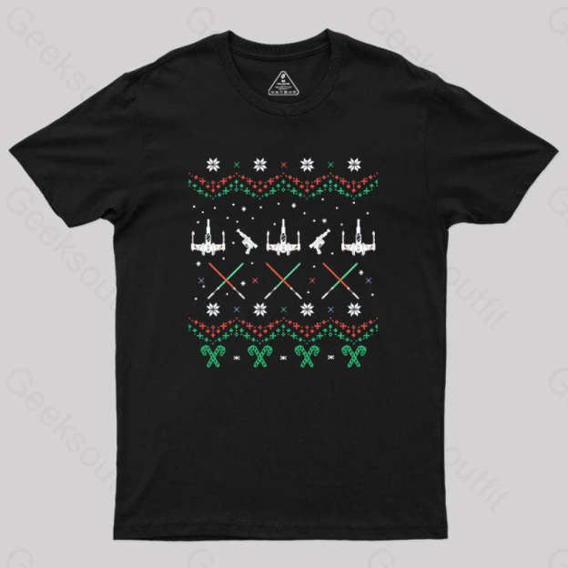 Rogue Christmas Geek T-Shirt Black / S