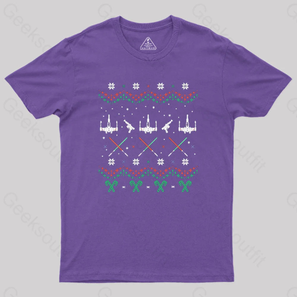 Rogue Christmas Geek T-Shirt Purple / S