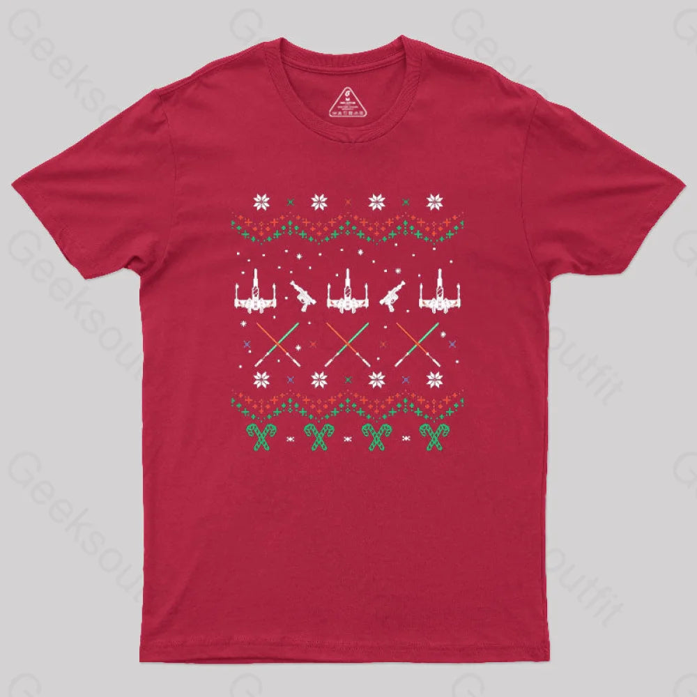 Rogue Christmas Geek T-Shirt Red / S