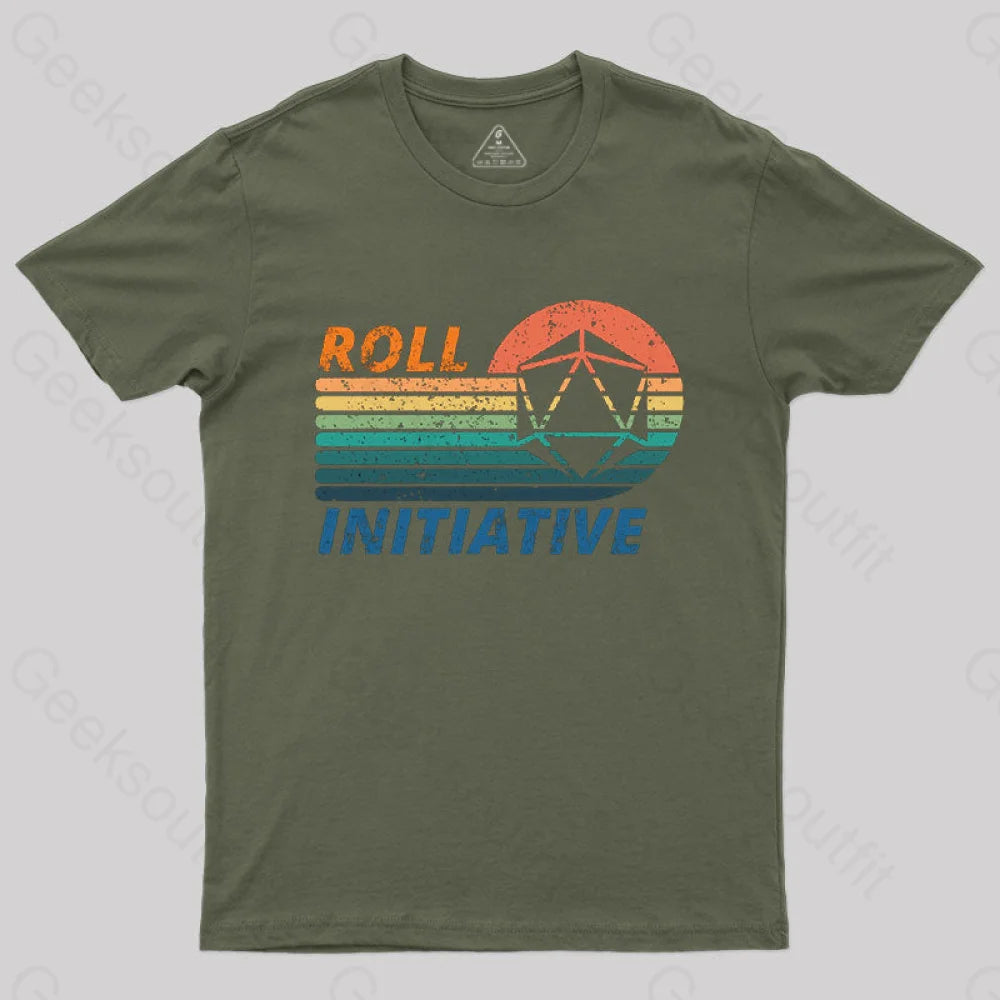 Roll Initiative T-Shirt Army Green / S
