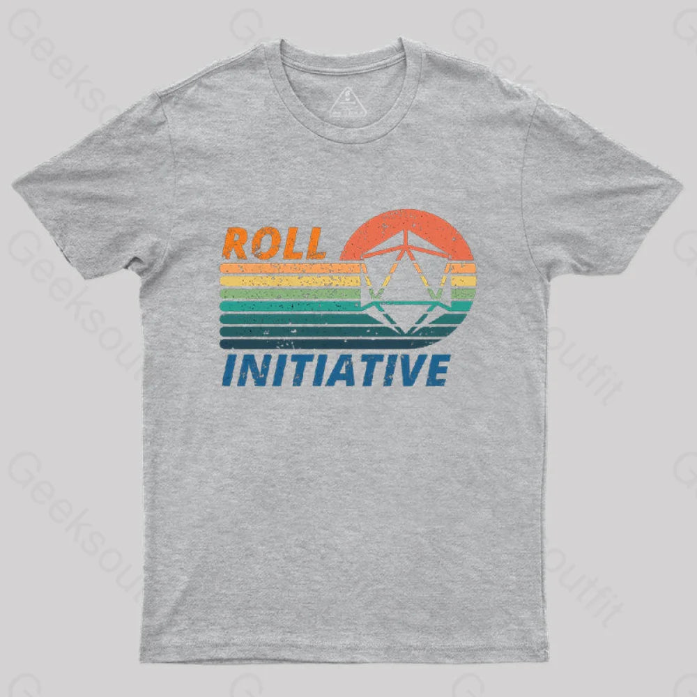 Roll Initiative T-Shirt Grey / S