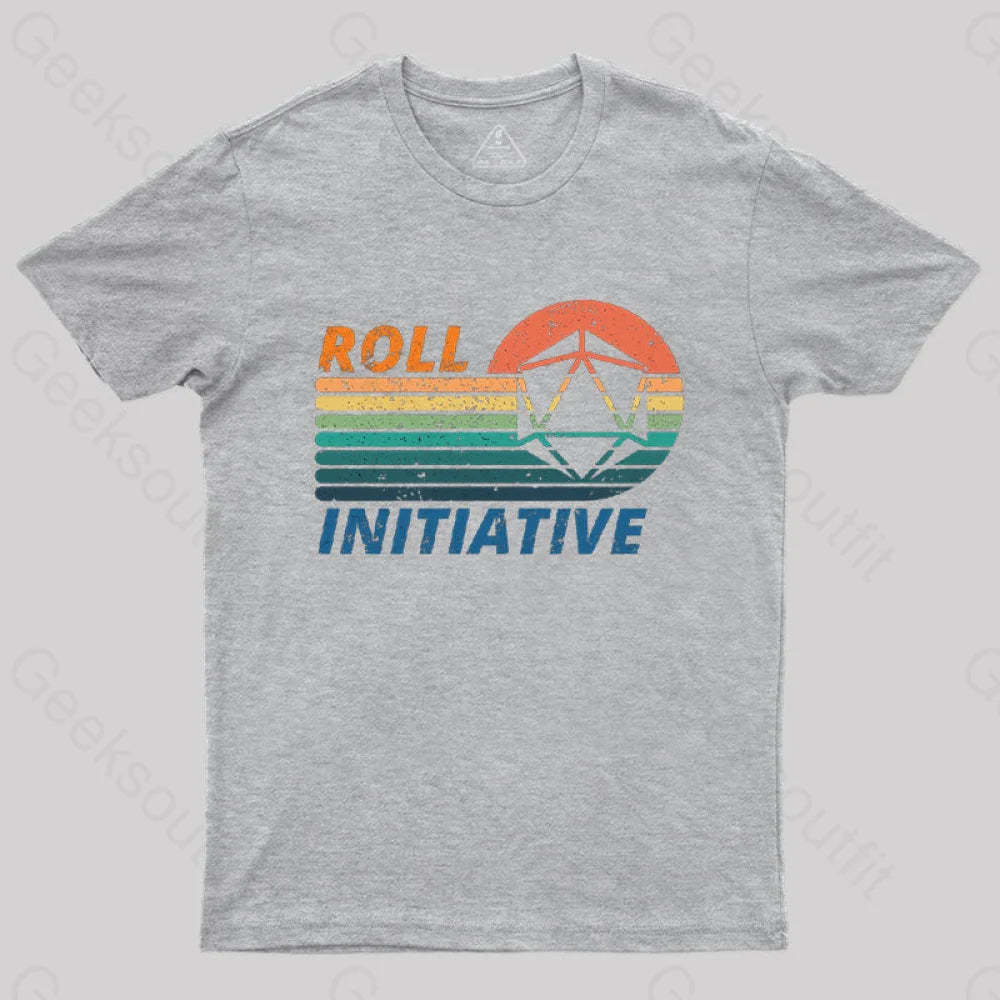 Roll Initiative T-Shirt Grey / S