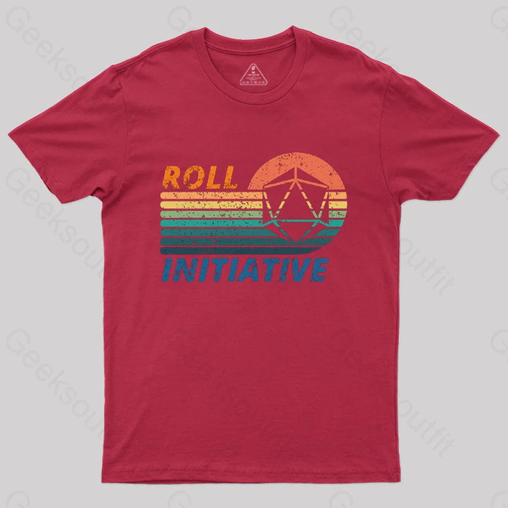 Roll Initiative T-Shirt Red / S