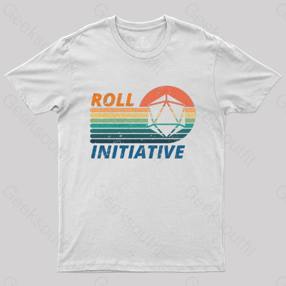 Roll Initiative T-Shirt White / S