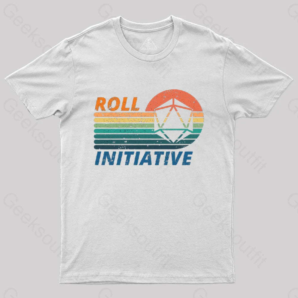 Roll Initiative T-Shirt White / S