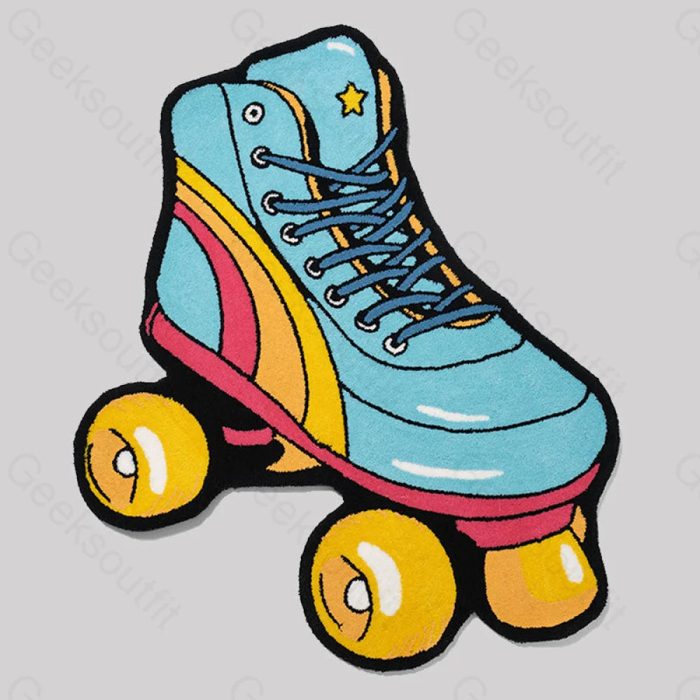Roller Skate Funny Imitation Wool Rug
