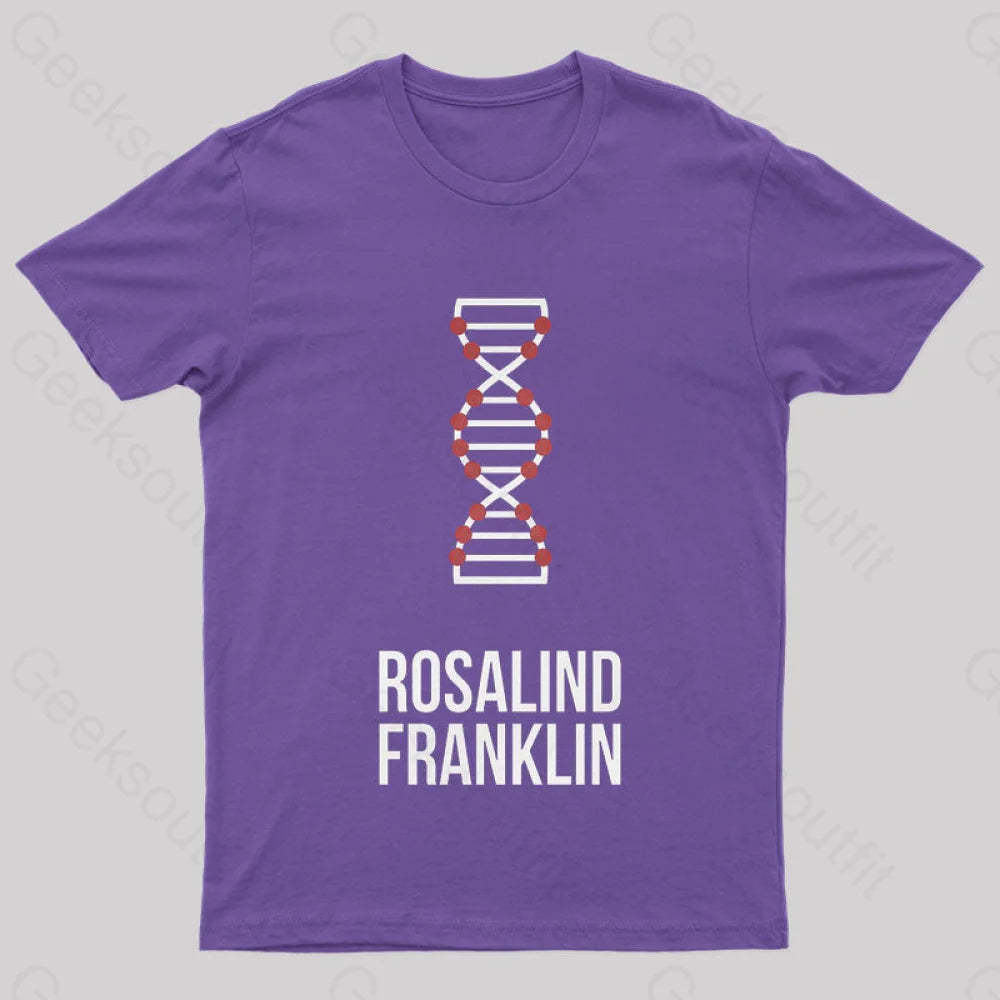 Rosalind Franklin Nerd T-Shirt Purple / S