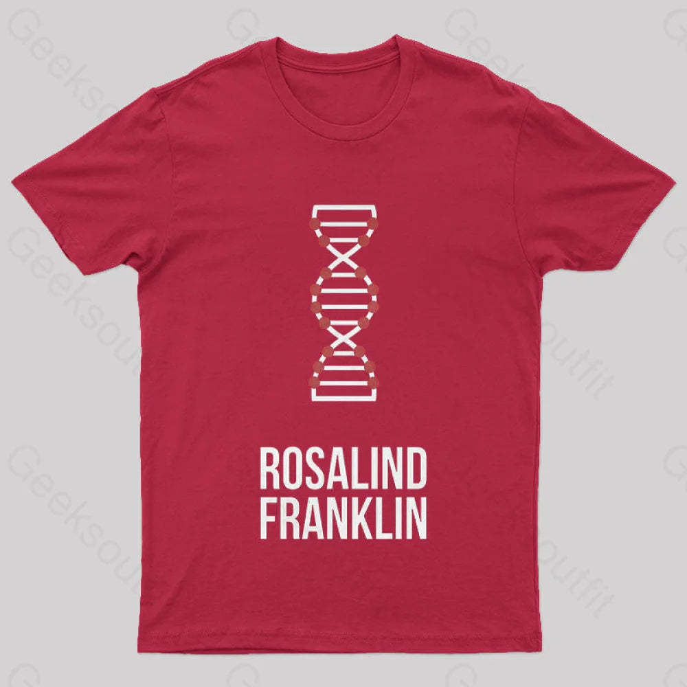 Rosalind Franklin Nerd T-Shirt Red / S