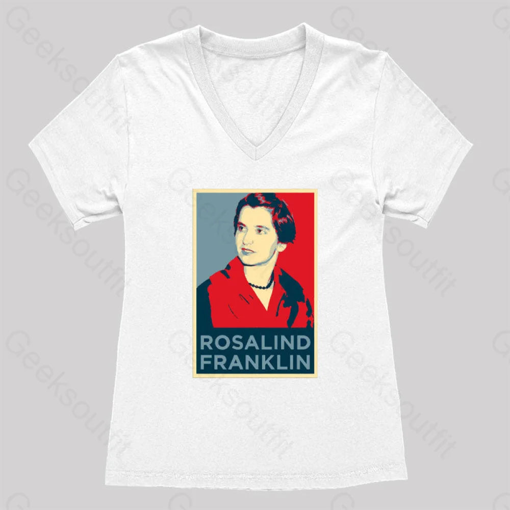Rosalind Franklin Women’s V-Neck T-Shirt White / S