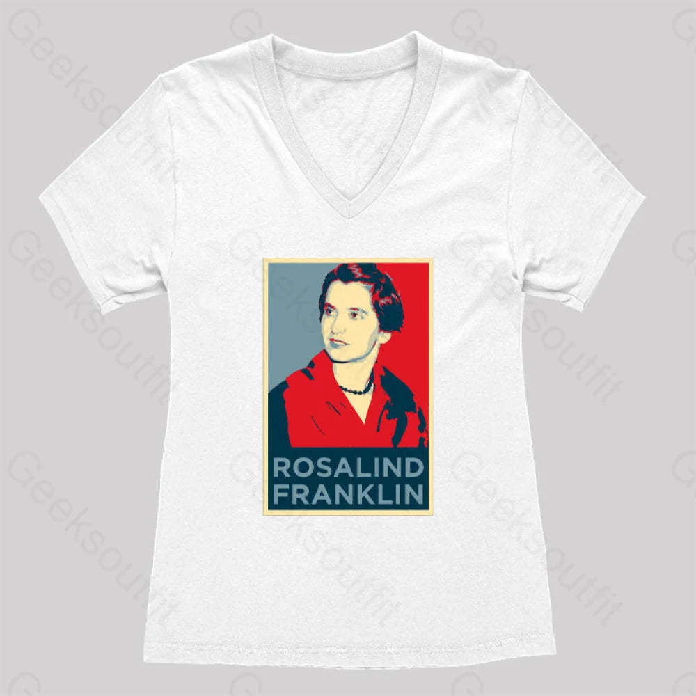 Rosalind Franklin Women’s V-Neck T-Shirt White / S