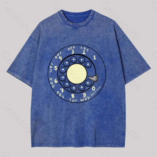 Rotary Dial Vintage Washed T-Shirt Blue / S