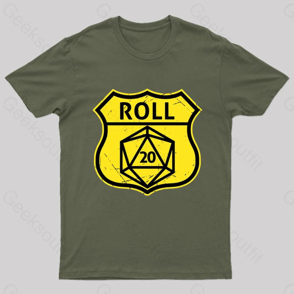 Route 66 Parody T-Shirt Army Green / S