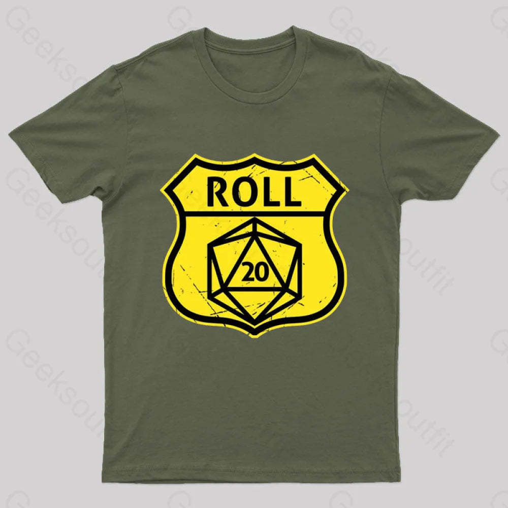 Route 66 Parody T-Shirt Army Green / S